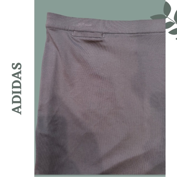 🛍️3/$40 Adidas Women's Dark Grey Elastic Waist Skirt Orange Side Gusset w Zipper - Picture 4 of 6